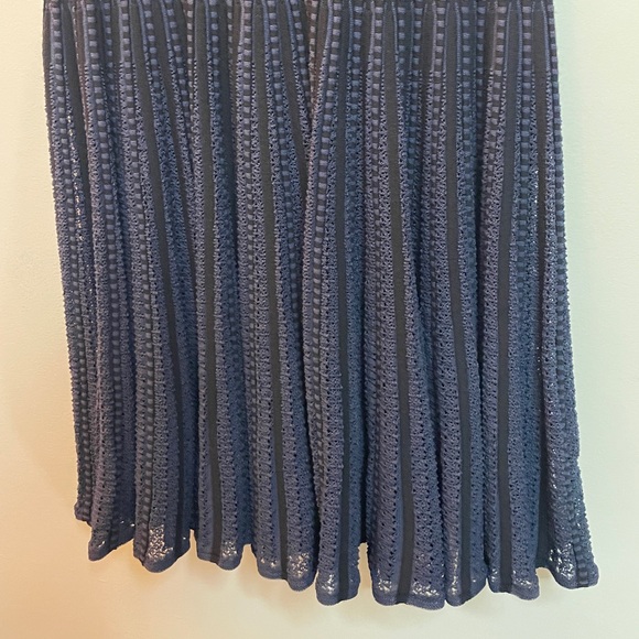 Theory Navy Textured Mini Dress Size Medium - Picture 4 of 12